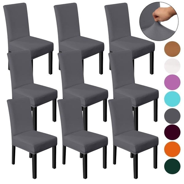 1-2-4-6 Pcs Waterproof Chair Cover Easy-to-Clean Seat Chair Covers For Dining Rooms, Hotels, Banquets, And Parties - Elastic Spandex For Versatile Pr
