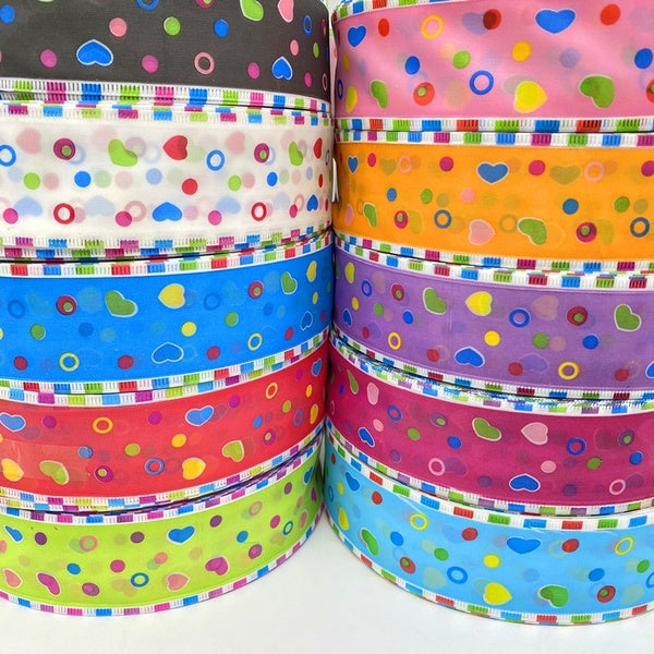 5 Yards-lot Wide 37mm Color Printed Ribbon for Flower Gift Box Packaging Wedding Party Decoration Bow Knot Handmade DIY