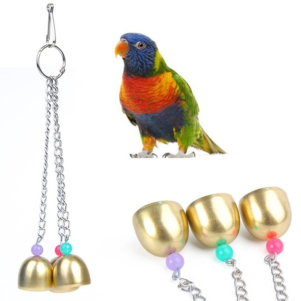 Parrots Toys for Budgie Parakeet Bells Climb Bite Chew with Hanging Swing Pet Birds Interactive Toys Pet Bird Accessories