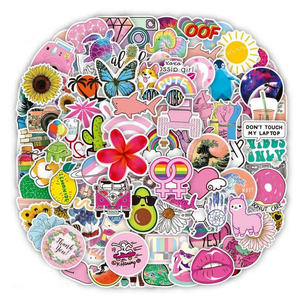 Stickers for Water Bottles,100,300 PCS Cute Vsco Vinyl Waterproof Aesthetic Stickers for Hydro Flask,Laptop,Computer,Phone,PC,Skateboard,Luggage,Guit