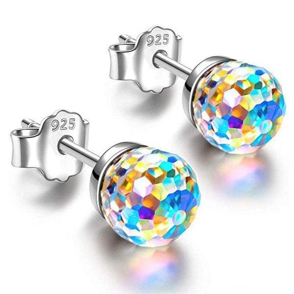 Fashion Colorful Crystal Ball 925 sterling silver Earrings Engagement Earrings for Women Earrings S925 Jewelry Accessories Party Anniversary Gift Matron Inn