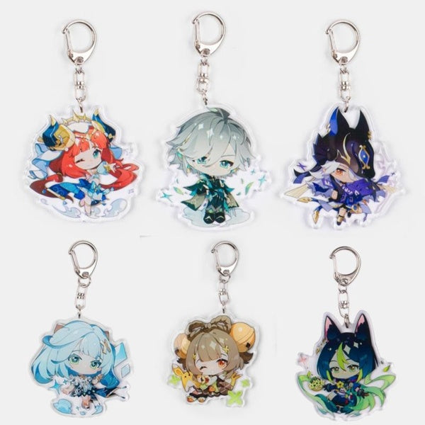 24 Styel Game Genshin Impact New Role Acrylic Keychain Keyring Cosplay Keychain Gift Accessories Matron Inn