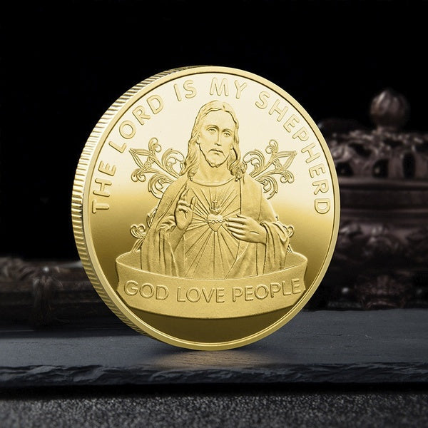 God Love People Jesus Christ Metal Commemorative Coin Gold Plated Silver Plated Collectibles Gifts