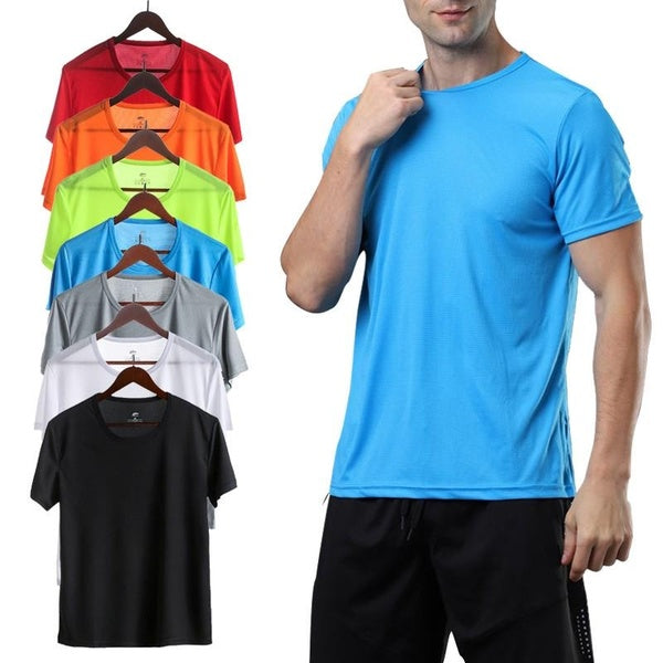 Summer Sports Short Sleeve T Shirt, Mesh Breathable Moisture Wicking Active Athletic Fitness Top, Soft Comfortable Stretch O-neck Sports Tee Shirt,