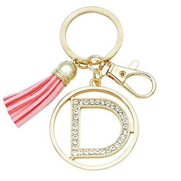 1Pc Gold Keyring 26 English Word English Letter Keychain A-Z Handbag Charms For Woman