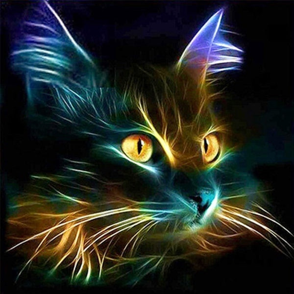 Full Drill Square Diamond Painting Cross Stitch Cat 5d Diamond Mosaic Art Diamond Embroidery Animal Rhinestone Picture