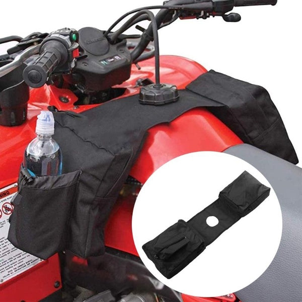 Snowmobile ATV Tank Saddle bags Durable Universal Motorcycles Oil Tank Bag Waterproof Storage Pack Luggage with Water-Drink Pocket