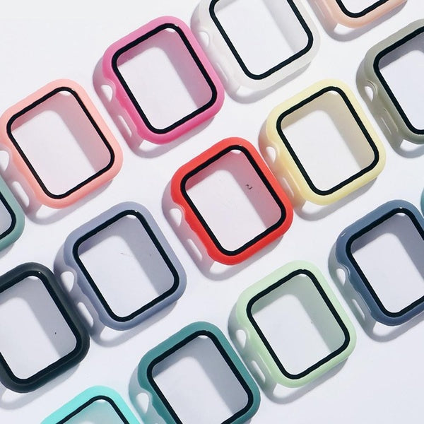 Glass+Cases For Apple Watch Series SE87654321ultra49mm 44mm 40mm Smart IWatch 42mm 38mm 360 Full Bumper Screen Protector+Cover Accessories