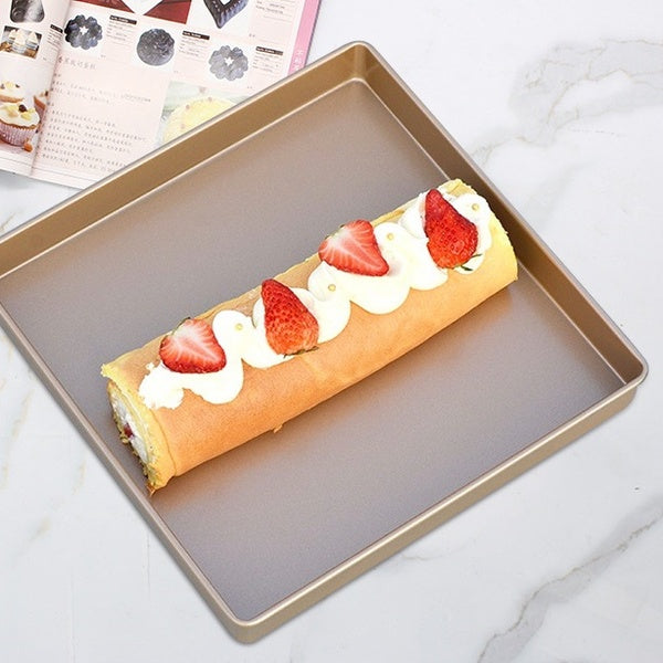 11 Inches Square Lasagna Pan Cake Pan-Baking Sheet Pan-Square Cookie Sheet Cake Mold Roasting Tray for Roll Cake Pizza BBQ Toast Nougat Chocolate Car