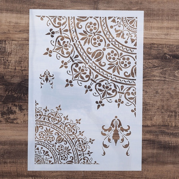 A4 A3 A2 Size DIY Craft Layering Mandala Stencil For Wall Painting Scrapbooking Stamping Stamp Album Decorative Embossing Paper Card stencilstemplate