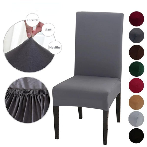 Stretch Chair Cover Spandex Slipcover Universal Elastic Chair Covers For Dining Room Banquet Kitchen Wedding Washable