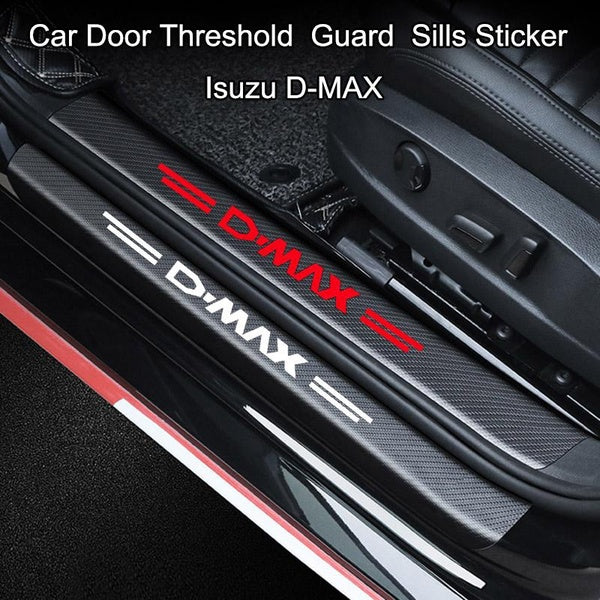 Car Door Sill Threshold Guard Protective Prevent Shaving Sticker For Isuzu D-MAX Emblem Decal