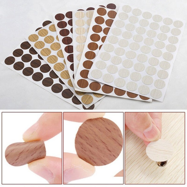 108 Pcs Screw Hole Stickers Furniture Cabinet Screw Beautification Cover Stickers