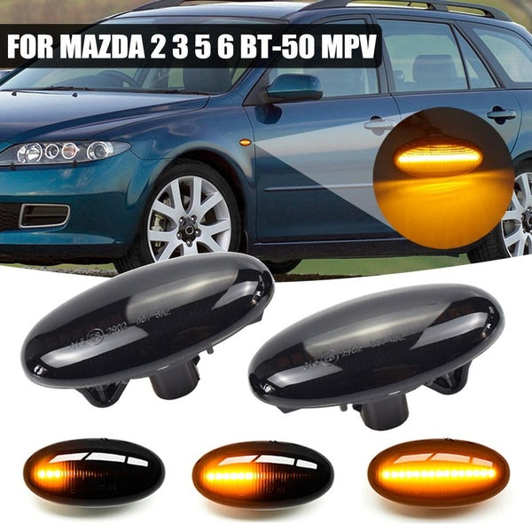 For MAZDA 2 3 5 6 BT-50 MPV II Turn Signal Side Marker Light LED Dynamic Flasher Repeater Blinker 2006 2007 2008 2009 2010