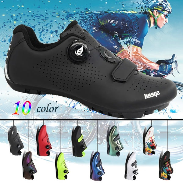 Fashion Beginner's Cycling Shoes Lock-Free Cycling Shoes MTB Shoes Road Bike Shoes Cycling Sneakers Unlocked Cycling Shoes Rubber Non-Slip Wear-Resis