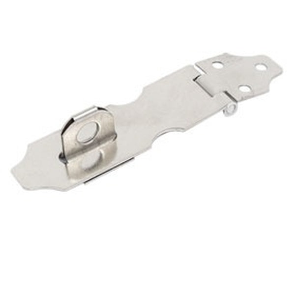 Furniture Gate Door Metal Latch Padlock Lock Hasp Staple Silver Tone 85mm Length