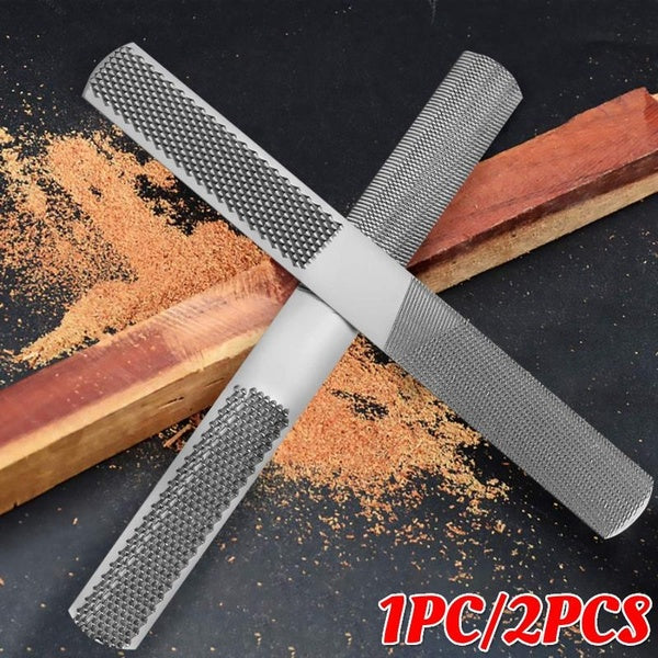 Lime à râpe en bois 1PC-2PCS 4 voies, lime à main à haute teneur en carbone de qualité supérieure et râpe ronde, limes plates et aiguilles demi-ronde