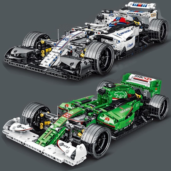 2021 New Formula Super Racing Car 1100Pcs Model Building Block Brick Educational Assembly Toy Children Gift