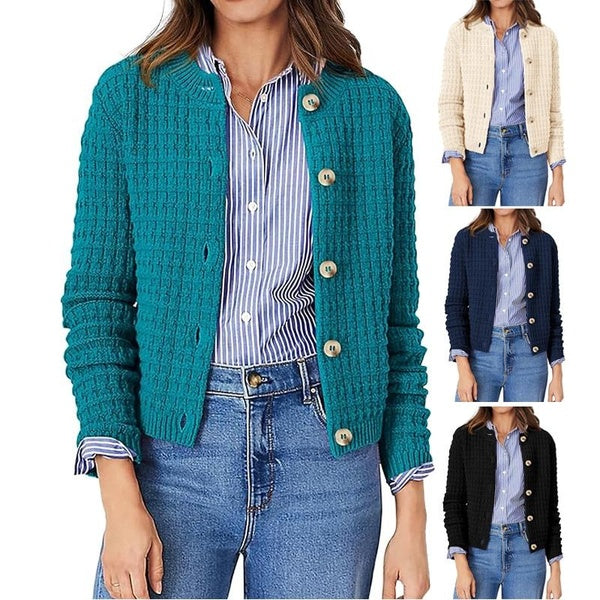 Women's Knit Cardigan Sweaters Casual Long Sleeve Open Front Button Down Trendy Jackets Outerwear