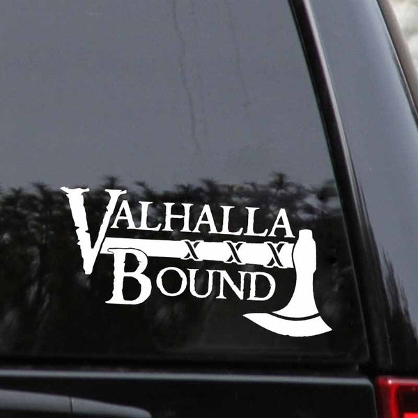 Valhalla Bound Viking Decal Soldier Autocollant De Voiture Noir-Argent Couvrant Le Corps En Vinyle.