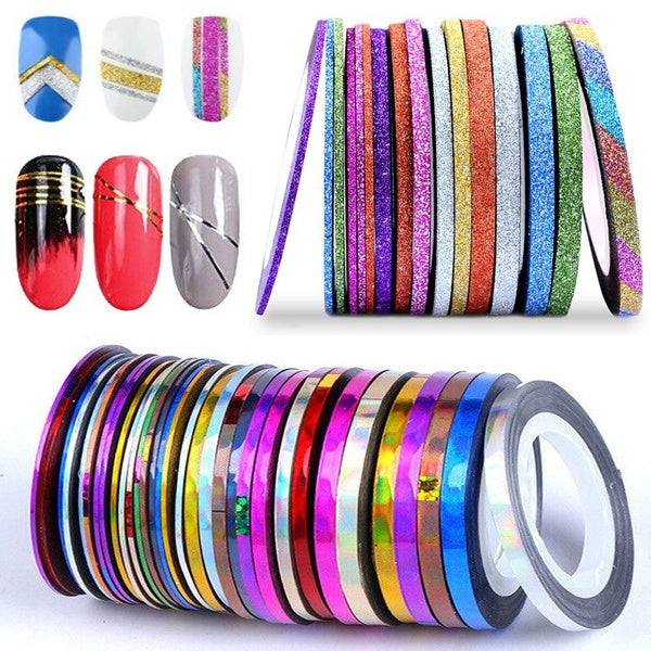 10 Rolls Striping Tape Line Painting Line Nail Sticker Nail 1MM-2MM-3MM DIY Kit Gel Tips Nail Art Accessories []