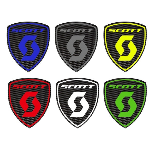 2x for Scott Bicycle Frame Mtb Bmx Road STICKERS carbon fibre Badge Logo Body Stickers Crest Decal
