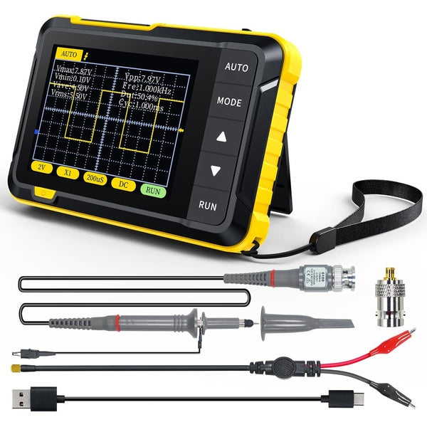 Oscilloscope - 2.8" TFT Handheld Digital Oscilloscope Kit Portable Automotive Oscilloscope, 2.5MS-s High Sampling Rate, 200KHz Bandwidth, Trigger Fun