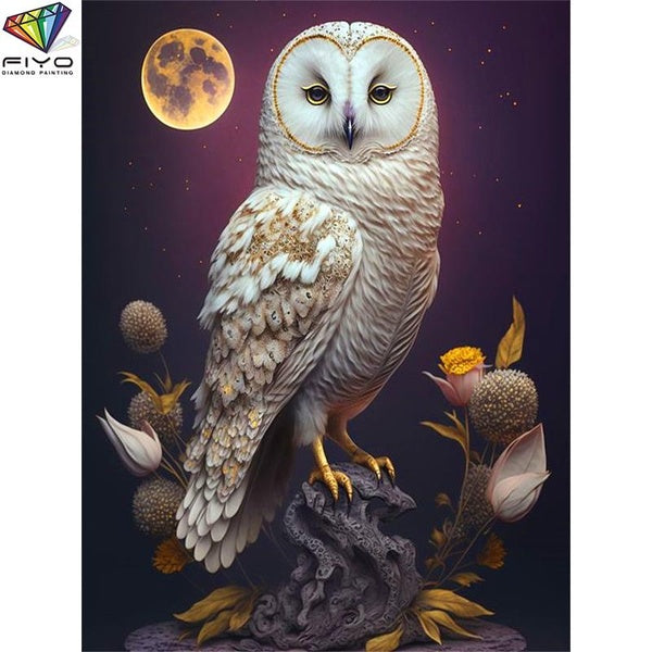 FIYO Standing Eagle DIY 5D Diamond Painting Full Drill with Number Kits Home and Kitchen Fashion Mosaic Diamond Painting Canvas Wall Decoration Gift