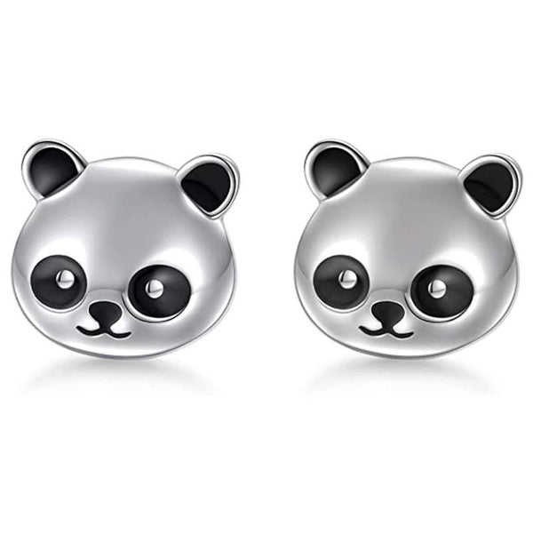 Creative Design 925 Sterling Silver Drip Oil Panda Boucles D'oreilles pour Femmes Mignon Animal Boucles D'oreilles Partie Bijoux Cadeau