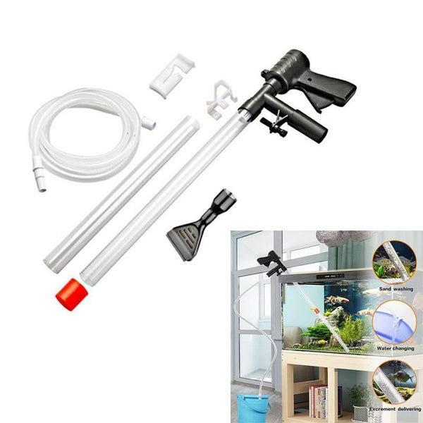 Pneumatic Aquarium Water Change Pump Cleaning Tools Water Changer Cleaner Siphon for Emi-automatic Fish Tank Water Change Pipe
