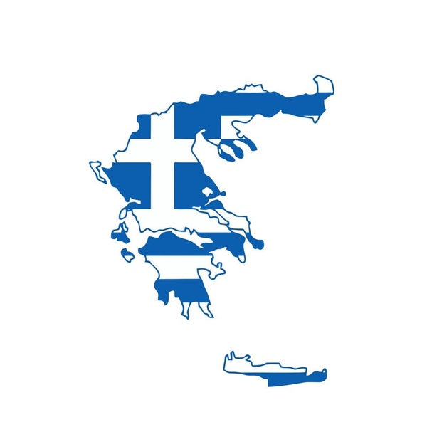 2020 NEW 10.4CM*13.3CM Car Styling Map Car Sticker Greece Flag Decal 6-0884