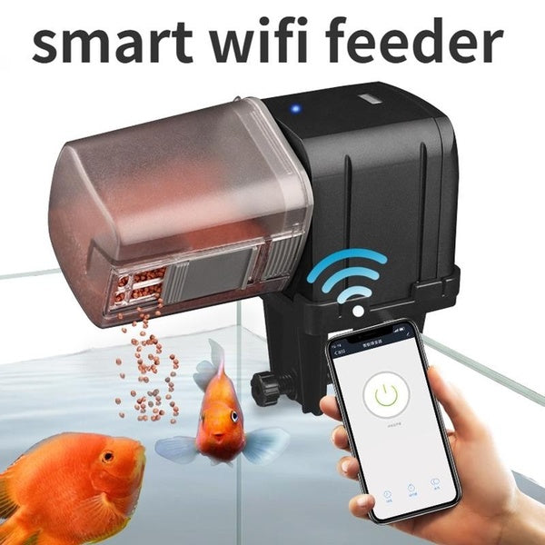 Distributeur automatique de nourriture de réservoir de poissons d'aquarium-Wifi sans fil Intelligent Mobile APP distributeur à distance de commande v
