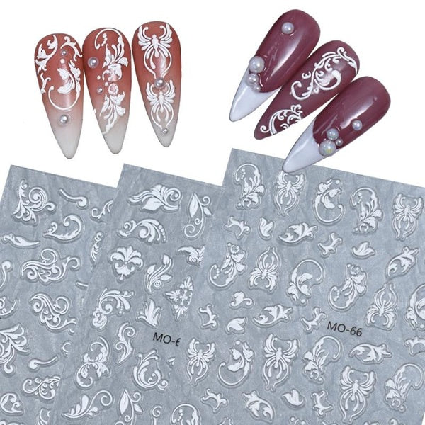 Nail Sticker 3D relief Nail Stickers Art Decorations Nail Decals