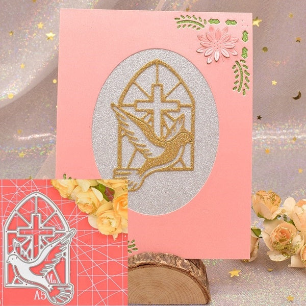 Pigeon croix de coupe en métal meurt pochoirs pour bricolage Scrapbooking Album papier carte décorative