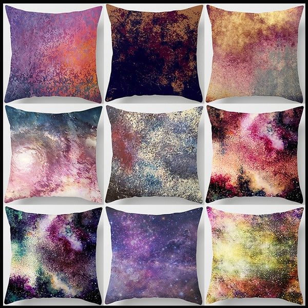 Color Graffiti Printing Square Pillowcase, Household Items, Car Sofa Cushion Cover (45cm*45cm)