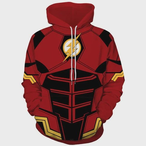 Flash 3D Digital Print Hoodie Spring and Autumn Long Sleeves