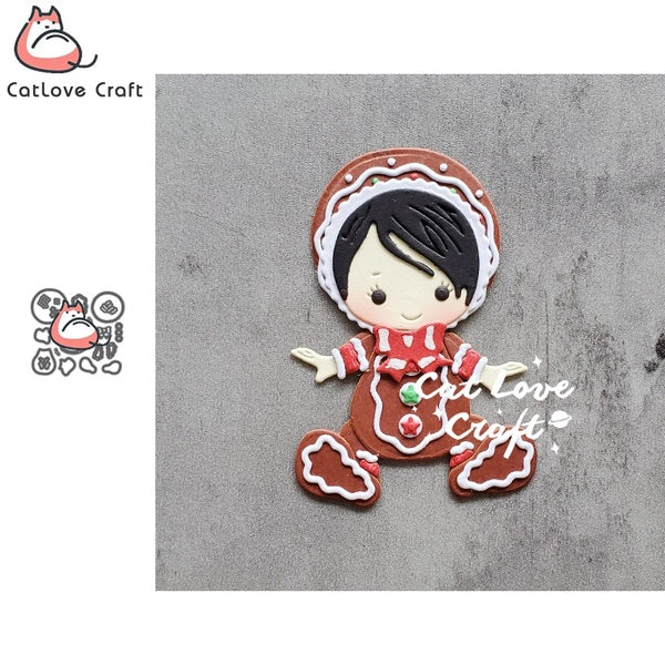 Catlove Gingerbread Baby Christmas Metal Cutting Dies Scrapbooking Stencil Die Cuts Card Making Craft Embossing New Die For 2020