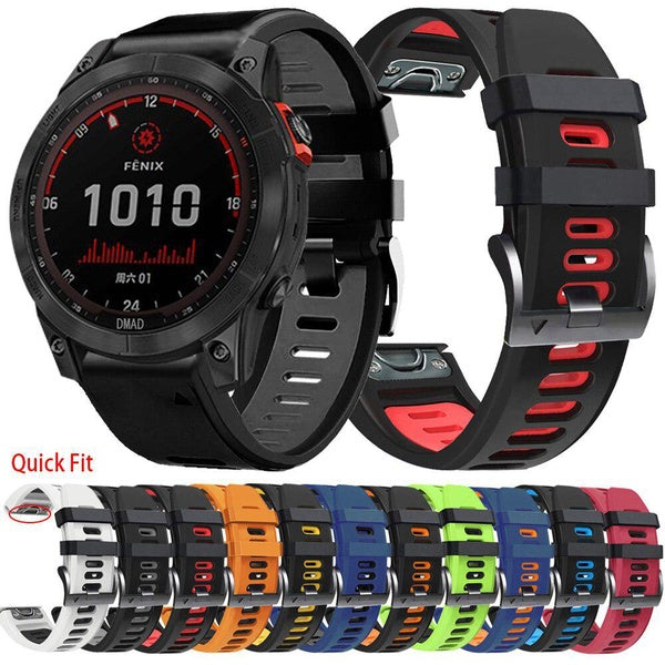 Sports Silicone Quick Fit Strap For garmin Fenix 7X 7 6X 6 Pro-GPS 5 5X Plus 3 3HR 22mm 26mm Smartwatch Band Bracelet Wristbands