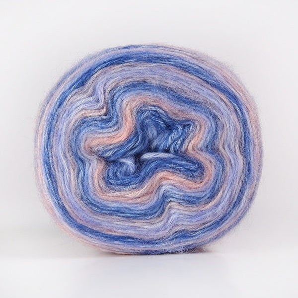 Fashion Cake Yarn Hand Knitting Fancy Yarn for Crocheting Shawl Blanket Soft Cotton Acrylic Thread