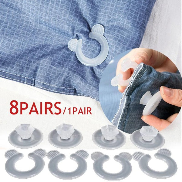 8-1pair Blankets Sheet Accessories Fastener Clips Comforter Grippers Quilt Clip Portable Durable Plastic Bed Duvet Holders Tools