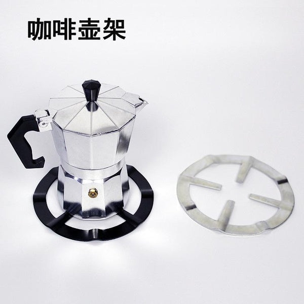 Portable Coffee Maker Support Rack with Gas Stove Burner, Stainless Steel Moka Pot Stand for Outdoor Camping Trip