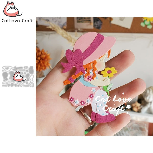 Catlove cueillette des fleurs pâques matrices de découpe en métal Scrapbooking pochoir découpes carte faisant bricolage artisanat gaufrage nouveau ma