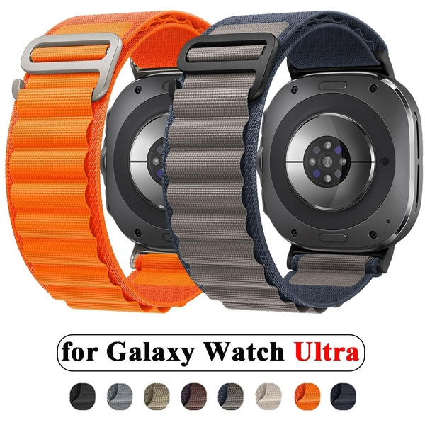 Alpine Band pour Galaxy Watch Ultra 47 mm, bracelet de rechange robuste en nylon tissé sans écart pour Samsung Galaxy Watch Ultra 47 mm (1 bracelet)