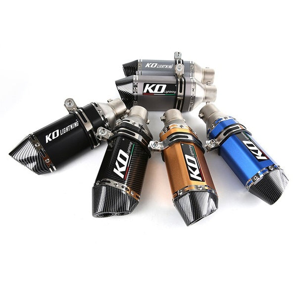 Universel 38-51mm tuyau d'échappement moto silencieux en aluminium double sortie évasion pas de DB tueur Dirt Bike Scooter ATV 310mm