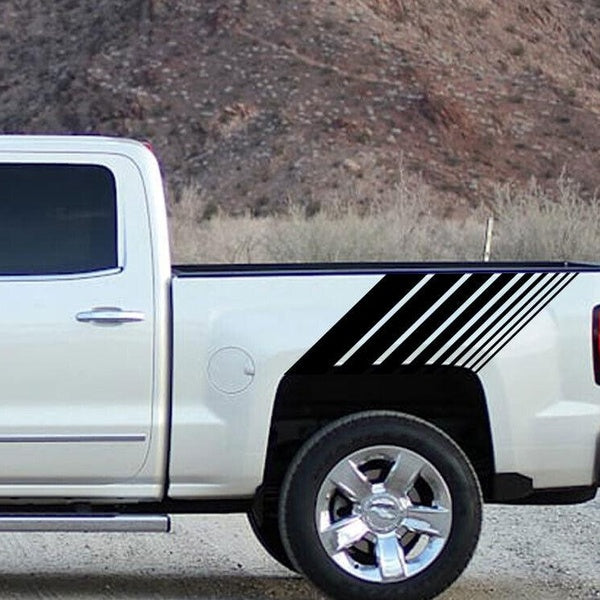 Pickup Trunk Stripe Car Sticker For Silverado Ford F150 Bed Side Decal