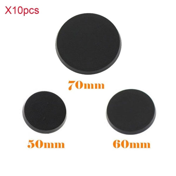 10PCS Diameter 50MM 60MM 70MM Round Bases For Gaming Miniatures Model Display Bases