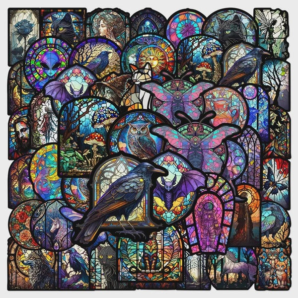 10-50Pcs Gothic Colorful Art Animal Varied Stickers Aesthetic Graffiti Stickers for DIY Luggage Laptop Bicycle Stickers