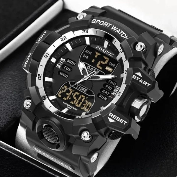LIGE nouvelles montres militaires pour hommes Sport chronographe alarme montre-bracelet étanche Quartz grande horloge numérique hommes montre + boîte