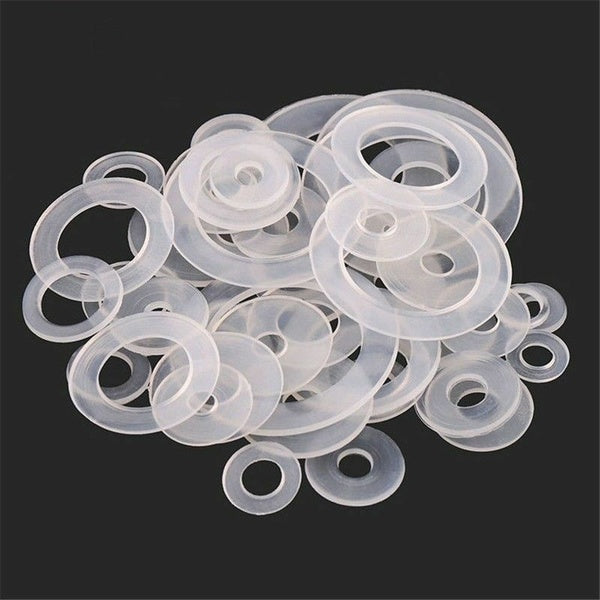 50pcs Transparent Transparent Souple Joint Métrique Nylon Plastique Isolation Rondelles Plates M3 M3.5 M4 M5 M5.8 M6 M8 M10 M12 M14 M16 M18 M20 [