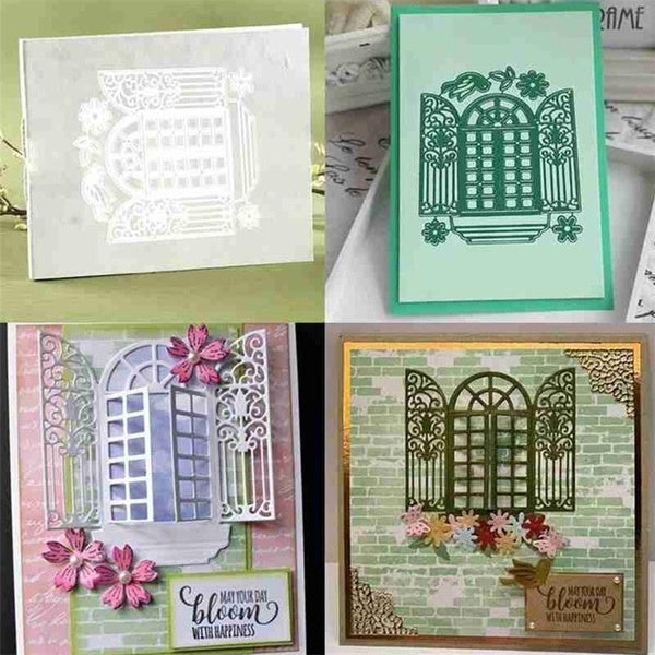 Window Bird Flower Metal Cutting Dies Stencils for DIY Scrapbooking Dies Paper Album Cards Embossing Dies Cut Craft Dies
